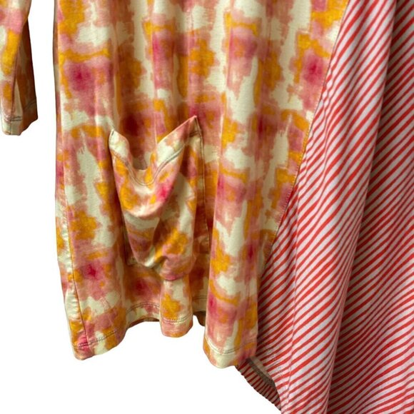 LOGO Lori Goldstein Womens Top Size Large Boho Tunic Tee 3/4 Sleeve NWOT - Picture 6 of 8